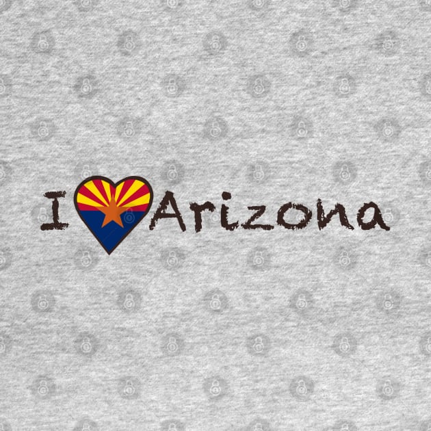 I Love Arizona T-Shirt by JellyFish92